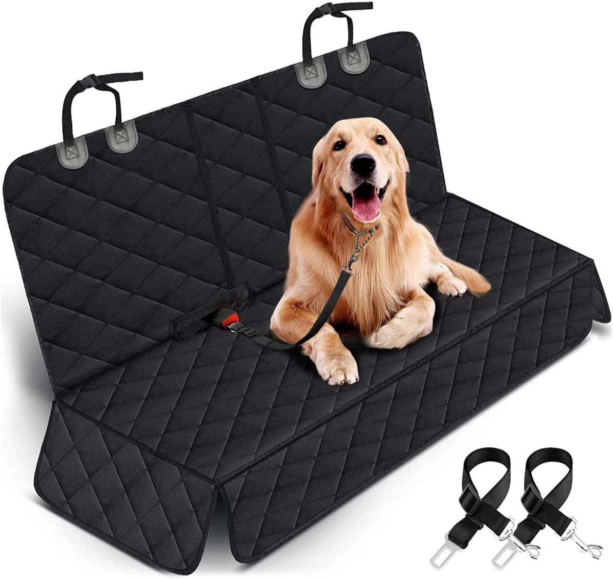 Petavie Waterproof Dog Car Seat Cover — Non-Slip Back Seat Protector